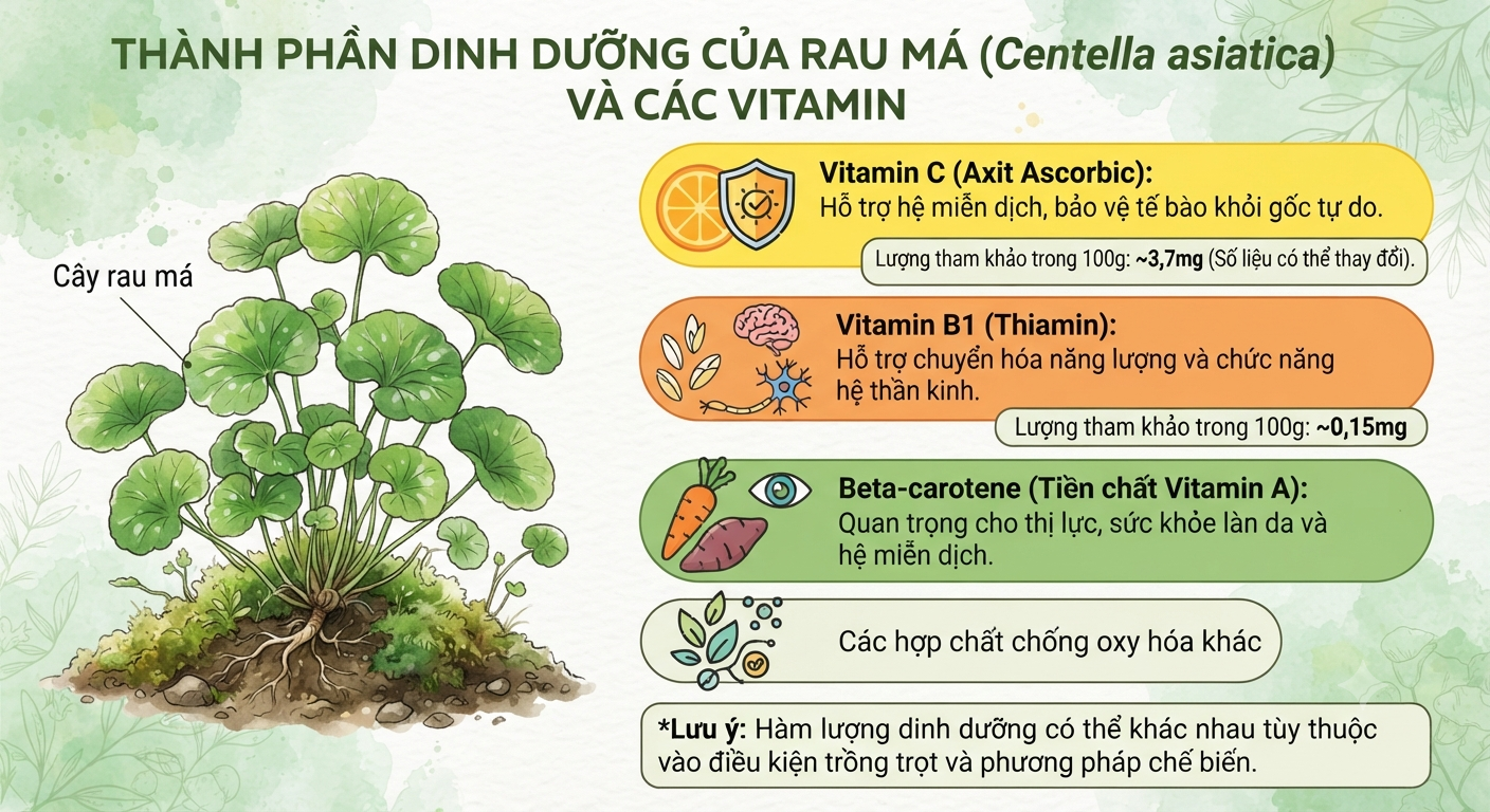 vitamin trong rau ma