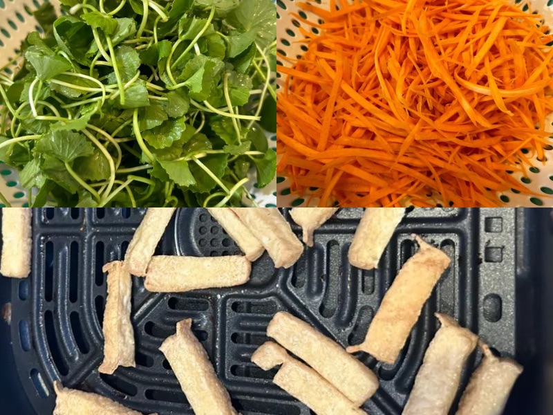 Cách làm gỏi rau má đậu hủ chay cach lam goi rau ma dau hu chay