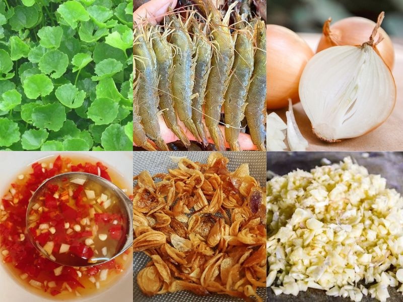 Cách làm gỏi rau má tôm đất cach lam goi rau ma tom dat