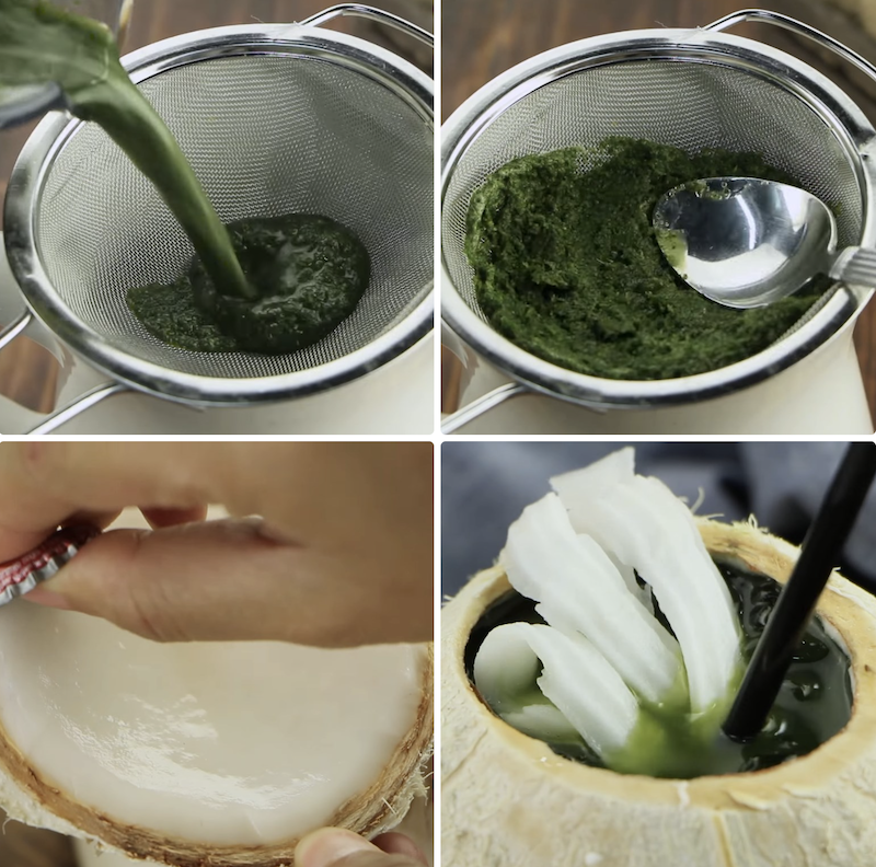 Cách làm rau má nước dừa cach lam rau ma nuoc dua