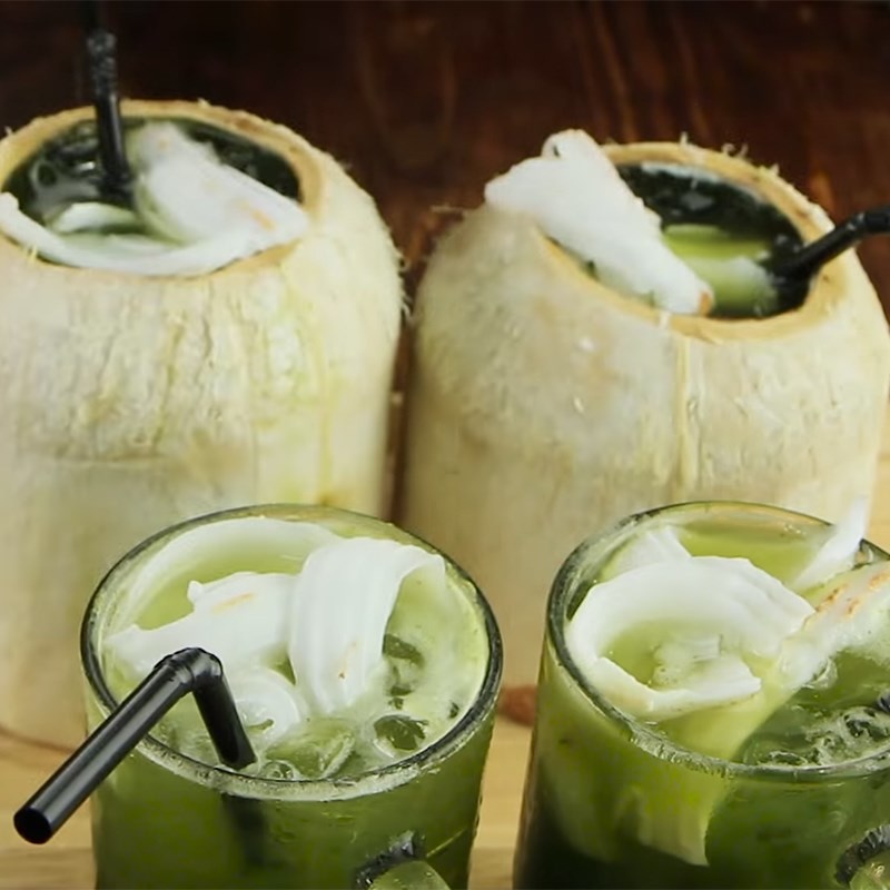 Cách làm rau má nước dừa cach lam rau ma nuoc dua