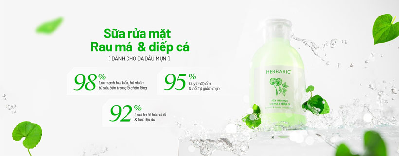 Sữa rửa mặt rau má diếp cá